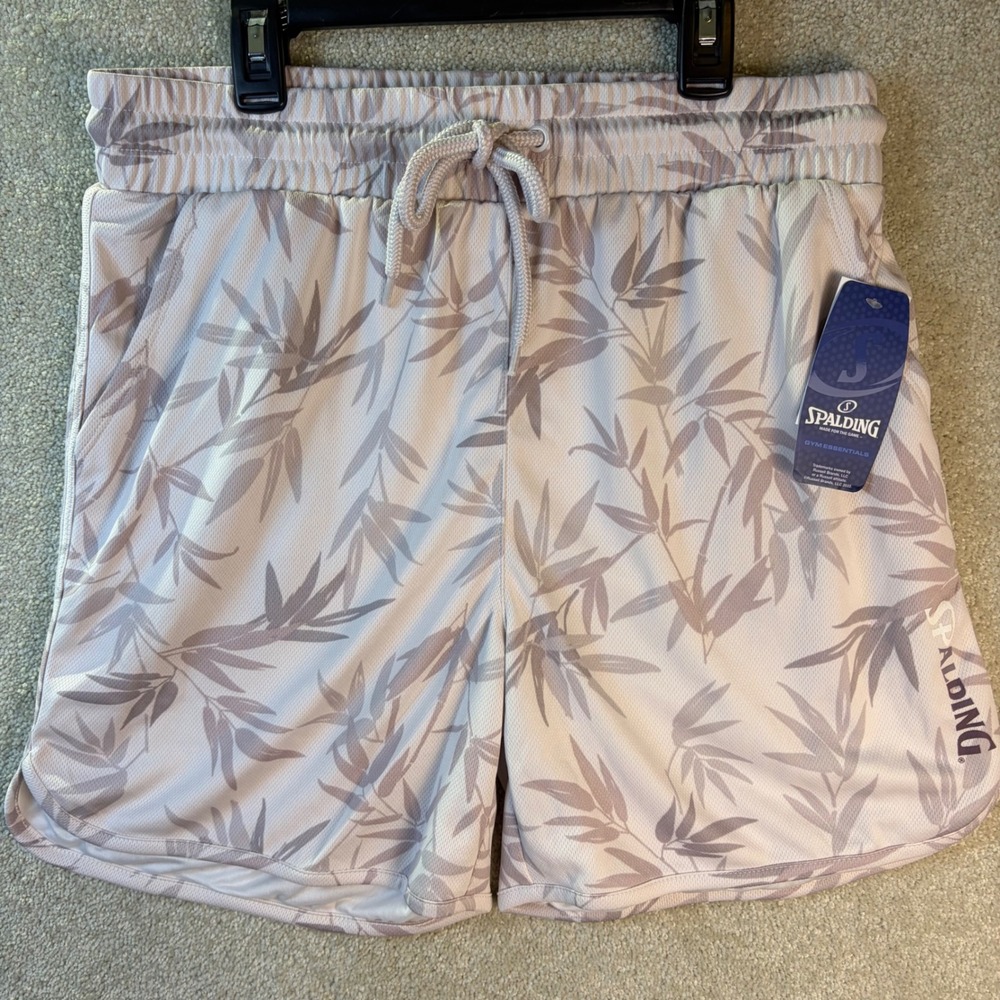 Spalding‎ Athletic Shorts Men's Medium Lilac Bamboo Mesh Gym Essentials NEW